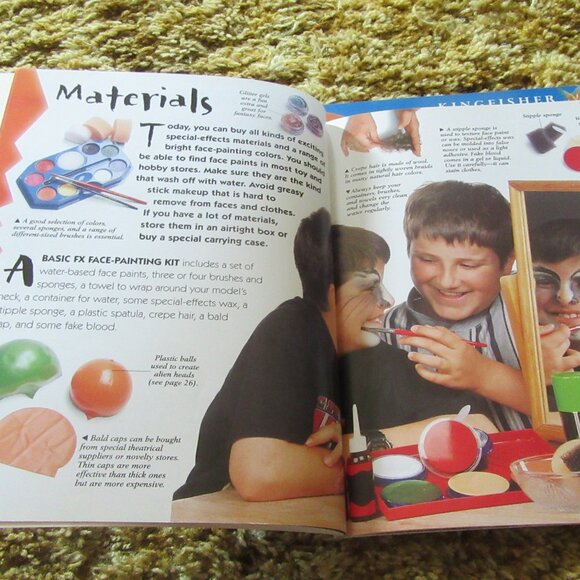 Soft-cover Kingfisher Halloween FX FACES make-up costuming book - Picture 9 of 15